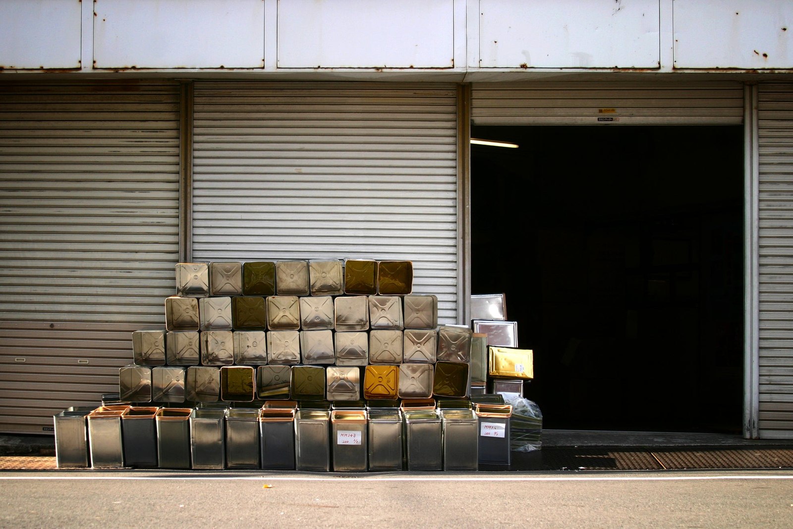 Pile Of Metal Tins