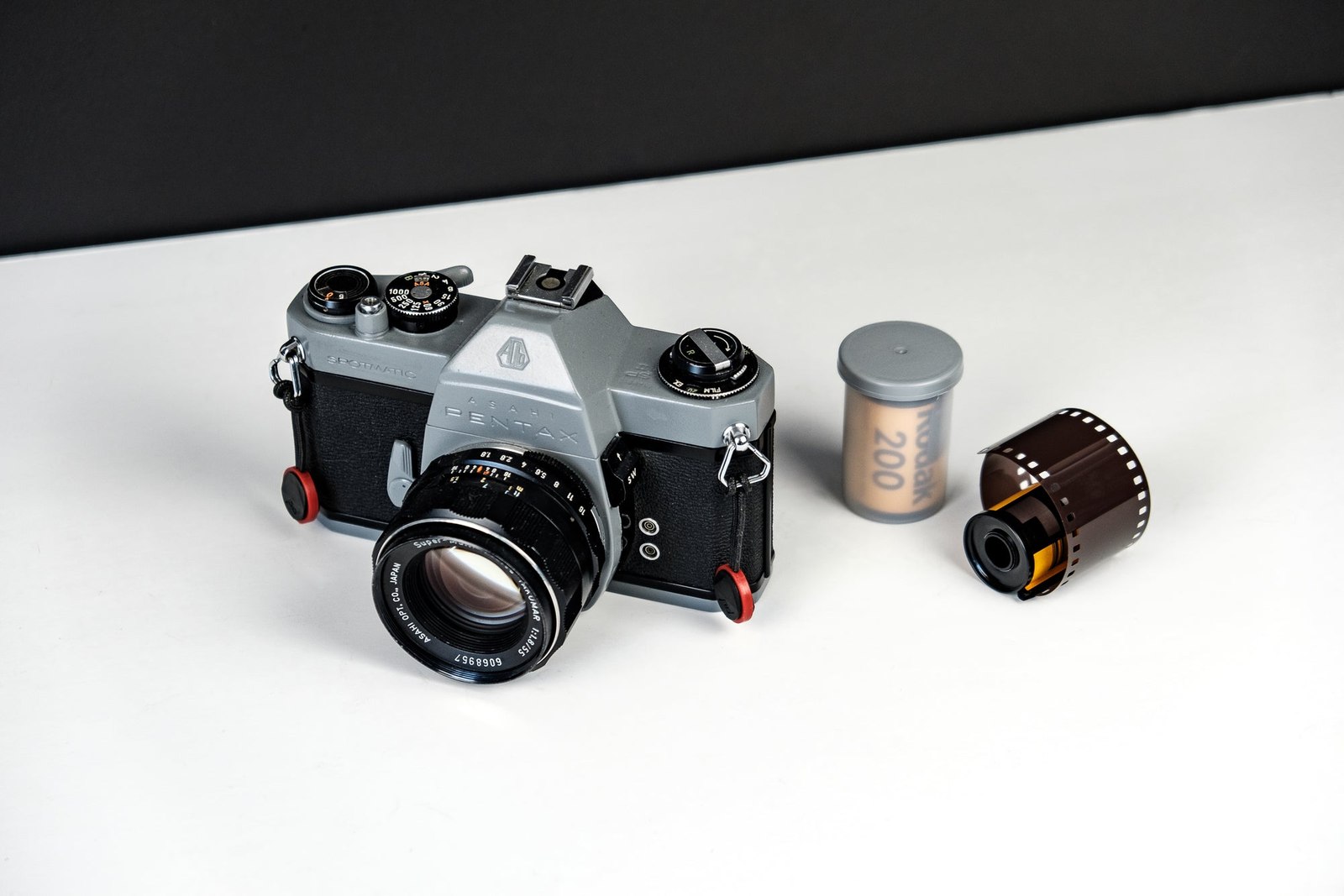 Vintage Camera And Rolls Of Film